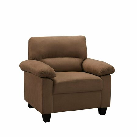 KD MUEBLE Ames Fabric Chair, Brown KD3185252